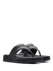 Clarks Black Leather Alda Walk Sandals - Image 3 of 6