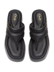 Clarks Black Leather Alda Walk Sandals - Image 5 of 6