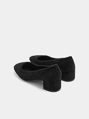 Long Tall Sally Black Block Heel Ballerina Pumps - Image 4 of 5
