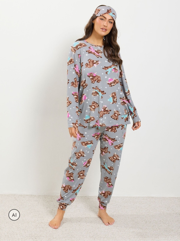 Γκρι - Yours Curve Fleece Pyjama Set - Εικόνα 1 από 7 Γκρι - Yours Curve Fleece Pyjama Set - Εικόνα 1 από 7