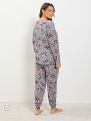 Γκρι - Yours Curve Fleece Pyjama Set - Εικόνα 4 από 7