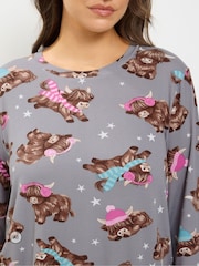 Γκρι - Yours Curve Fleece Pyjama Set - Εικόνα 5 από 7
