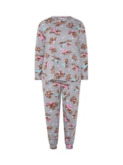 Γκρι - Yours Curve Fleece Pyjama Set - Εικόνα 6 από 7