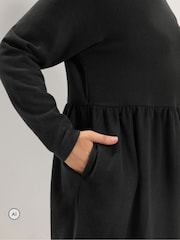 Yours Curve Black Gathered Dress - Image 4 of 6