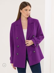 Star by Julien MacDonald Purple Pea Coat - Image 1 of 5
