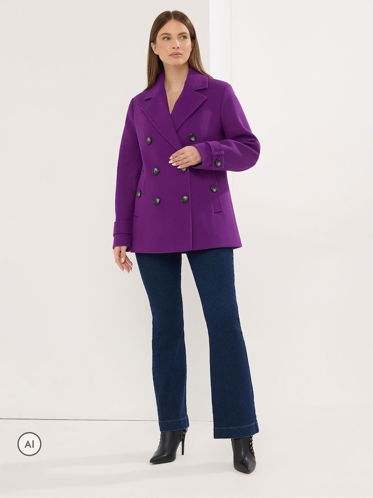 Star by Julien MacDonald Purple Pea Coat - Image 2 of 5