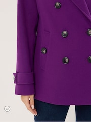 Star by Julien MacDonald Purple Pea Coat - Image 4 of 5