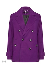 Star by Julien MacDonald Purple Pea Coat - Image 5 of 5