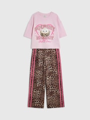 River Island Squishy T-Shirt & Leopard Trousers Set - Bild 3 von 5