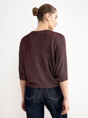 Phase Eight Brown Metallic Cristine Knit Jumper - Image 2 of 8