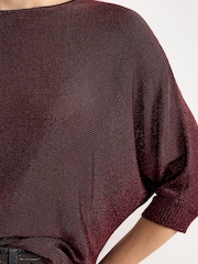 Phase Eight Brown Metallic Cristine Knit Jumper - Image 5 of 8