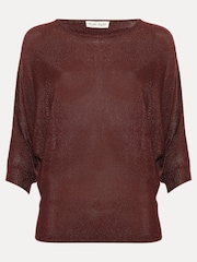 Phase Eight Brown Metallic Cristine Knit Jumper - Image 8 of 8