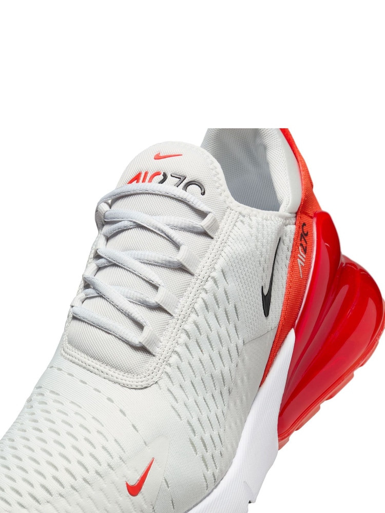 Nike White/Red Air Max 270 Trainers - Image 12 of 12 Nike White/Red Air Max 270 Trainers - Image 12 of 12