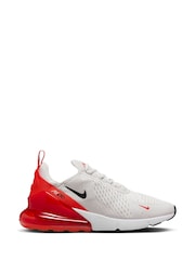 Nike White/Red Air Max 270 Trainers - Image 3 of 12