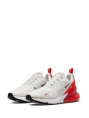 Nike White/Red Air Max 270 Trainers - Image 5 of 12