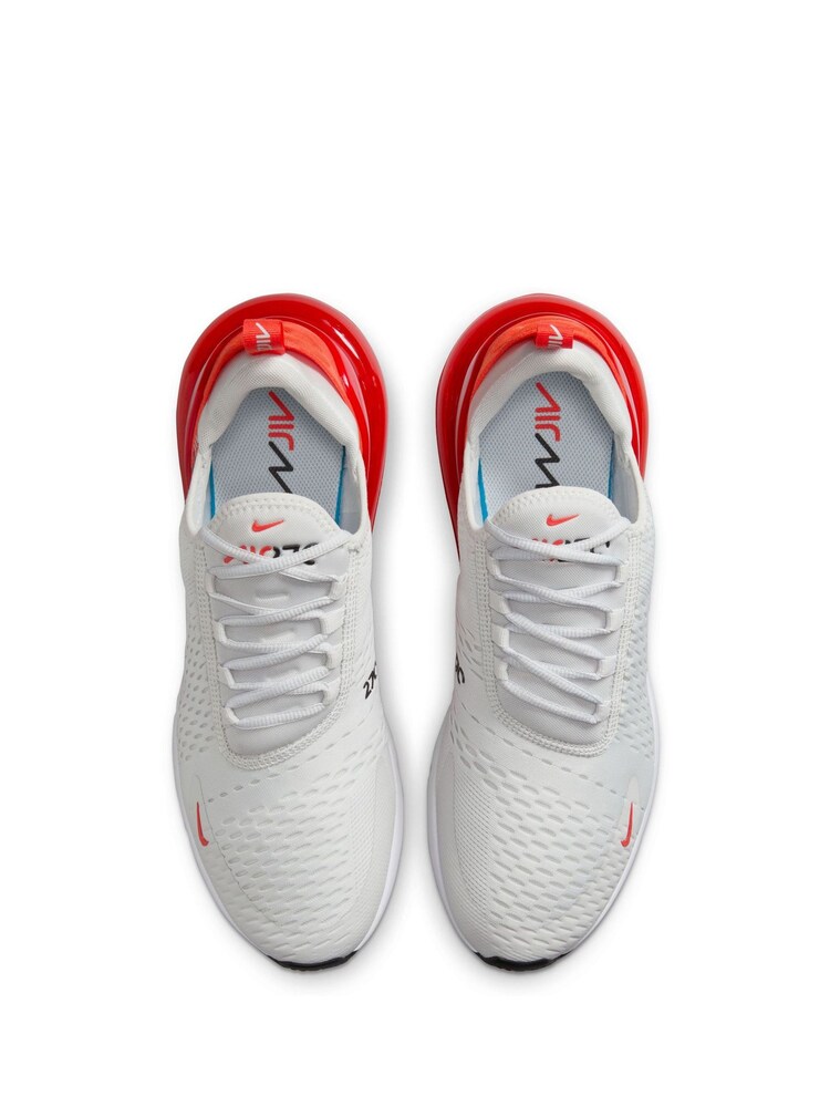 Nike White/Red Air Max 270 Trainers - Image 9 of 12