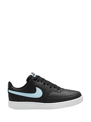 Nike Black/Glacier Blue Court Vision Low Trainers - Image 1 of 4