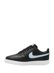 Nike Black/Glacier Blue Court Vision Low Trainers - Image 2 of 4