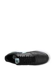 Nike Black/Glacier Blue Court Vision Low Trainers - Image 3 of 4