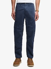 Superdry Blue Regular Tapered Cargo Trousers - Image 1 of 6