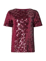 M&Co Purple Layered Sequin Top - Image 5 of 6