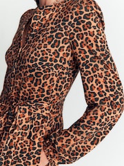 Estampa de leopardo marrom - Boden Adele Belted Dress - Imagem 2 de 4