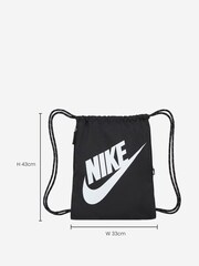 Nike Black/chrome Heritage Gymsack (13L) - Image 6 of 10