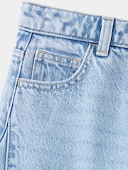 Mango Blue Frayed Seam Light Wash Barrel Jeans - Image 6 of 6