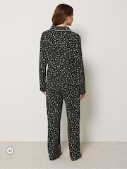 M&Co Black Stars Soft Touch Pyjamas Set - Image 3 of 6