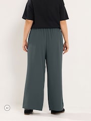 Yours Curve Grey Wide Leg Trousers - Image 3 of 6