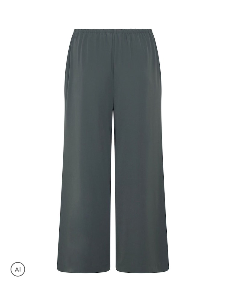 Yours Curve Grey Wide Leg Trousers - Image 6 of 6 Yours Curve Grey Wide Leg Trousers - Image 6 of 6