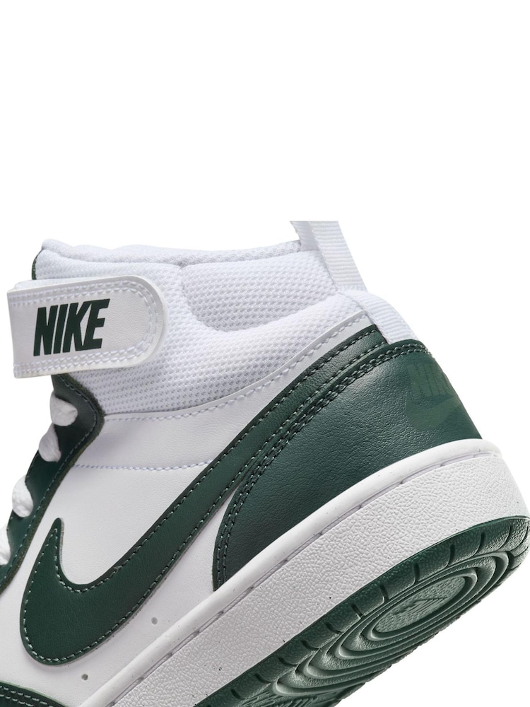 Nike Grey/White Youth Court Borough Mid Trainers - Image 12 of 12
