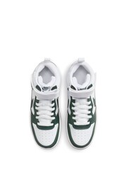 Nike Grey/White Youth Court Borough Mid Trainers - Image 7 of 12
