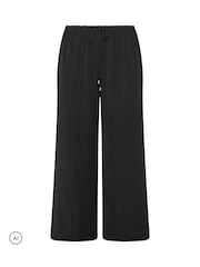 Yours Curve Black Stretch Wide Leg Trousers - Image 5 of 6
