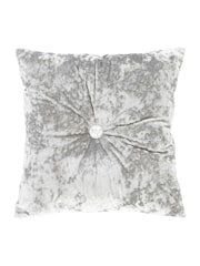 Catherine Lansfield Silver Crushed Velvet Cushion - Image 3 of 3