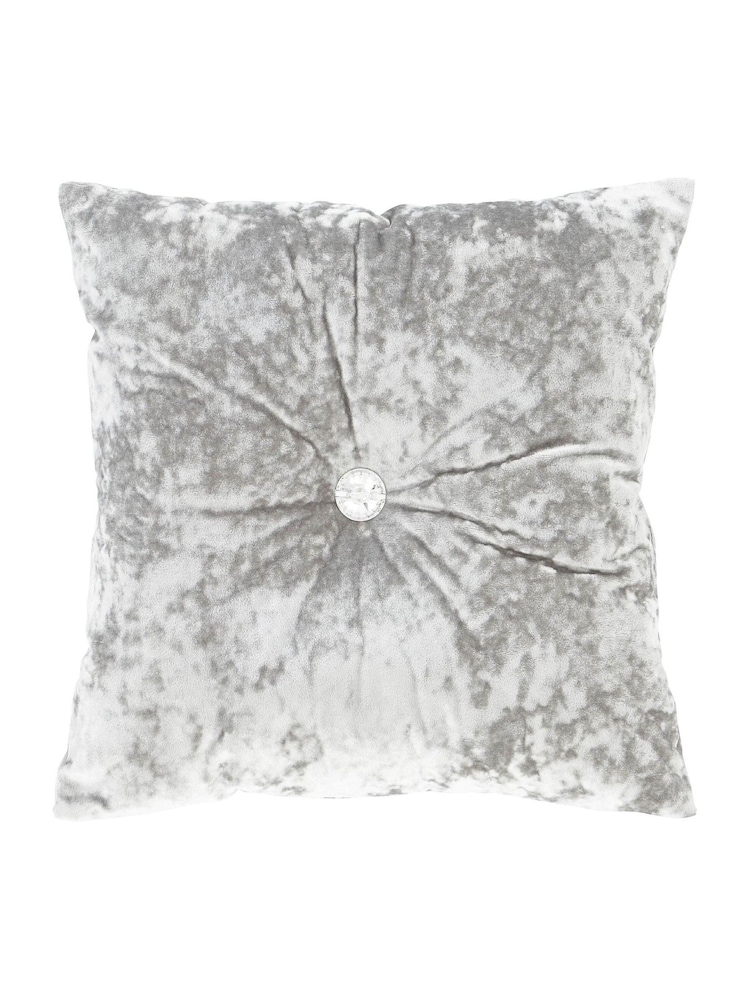 Catherine Lansfield Silver Crushed Velvet Cushion - Image 3 of 3