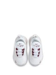 Nike White Infant Air Max 270 Trainers - Image 4 of 7