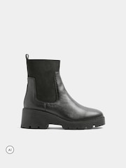 Evans Leather Platform Chelsea Boots In Wide E Fit - Slika 2 od 4