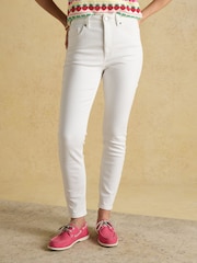 Joules White Skinny Fit Mid Rise Jeans - Image 1 of 8