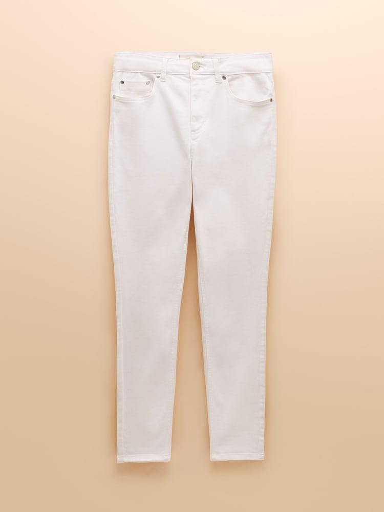 Joules White Skinny Fit Mid Rise Jeans - Image 9 of 9