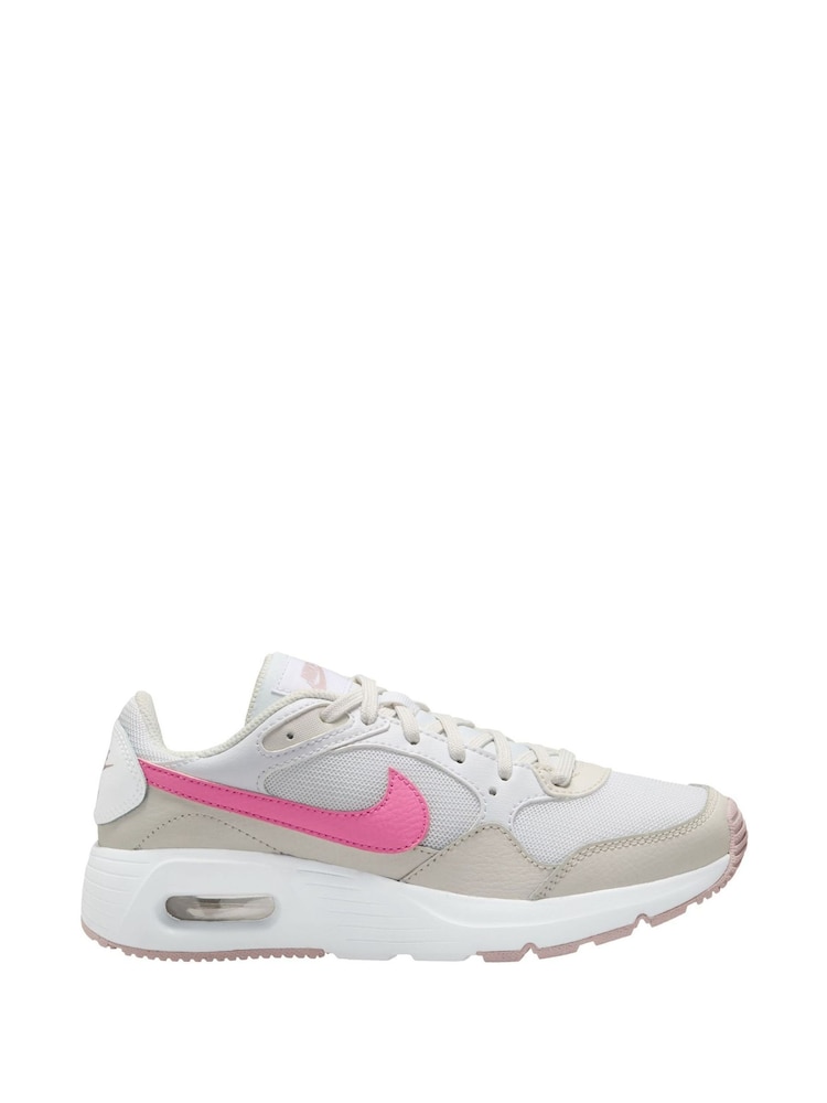 Nike White/Pink Youth Air Max SC Trainers - Image 1 of 4