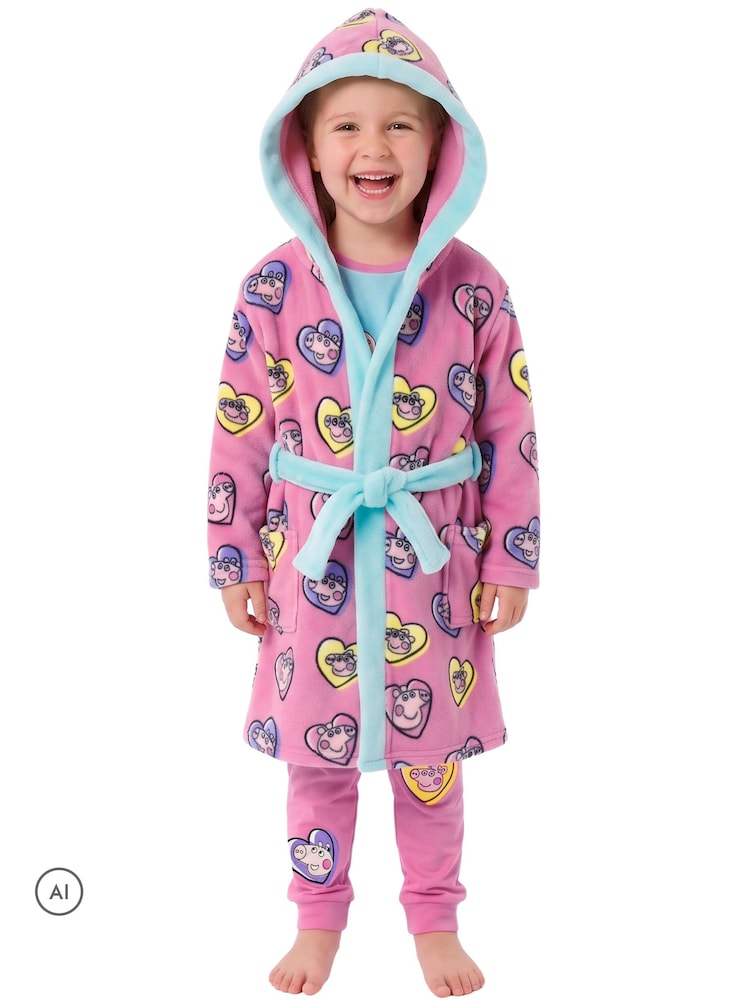 Character Peppa Pig George, Evie And Peppa Pyjamas & Dressing Gown Set - Bilde 2 av 12