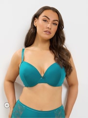 Yours Curve Green Underwired T-Shirt Bra - Image 1 of 6