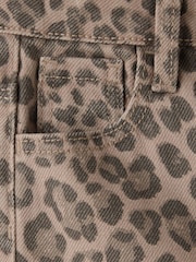 Mango Brown Leopard Print Wide-Leg Trousers - Image 5 of 5