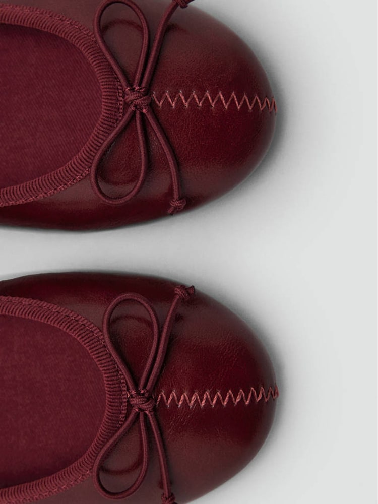 Mango Red Ballet Flat Pumps - Image 5 of 5 Mango Red Ballet Flat Pumps - Image 5 of 5