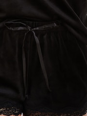 Hunkemöller Velvet Lace Black Shorts - Image 3 of 5