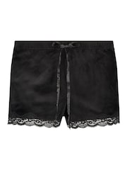 Hunkemöller Velvet Lace Black Shorts - Image 4 of 5