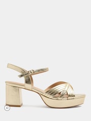 Yours Curve V-Cut Platform Sandals In Wide E Fit - Image 2 of 5
