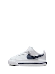 Nike White Infant Court Legacy Trainers - Image 2 of 9