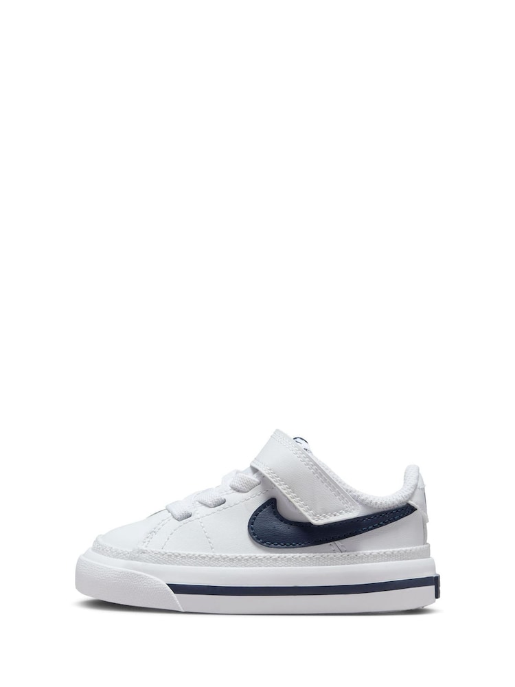 Nike White Infant Court Legacy Trainers - Image 2 of 9